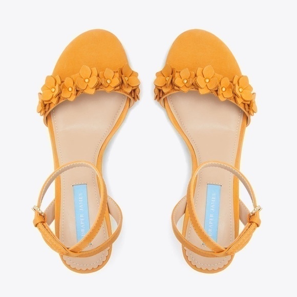 Draper James Floral Alice Ankle Strap Heels in Peach - Picture 4 of 16